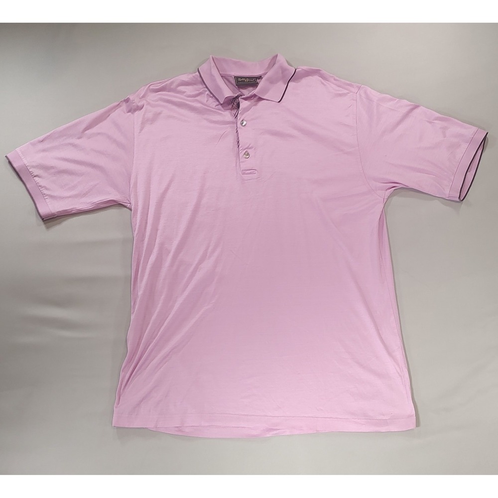 Golf Polo Bobby Jones Signature Collection Pink Shirt Mens Medium Pima Cotton